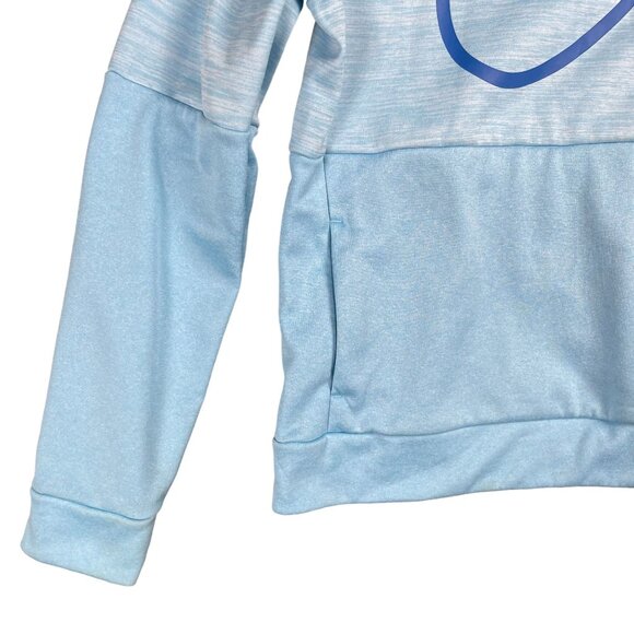 Nike Girls Hoodie XL Blue Therma Dri Fit Training Pull Over Sweatshirt Warm Soft - Picture 6 of 14